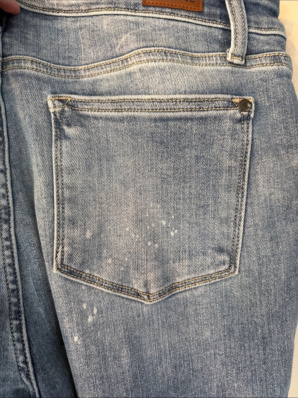 The Madison Judy Blue Light Wash Distressed Skinny Jeans - Picture 13 of 14